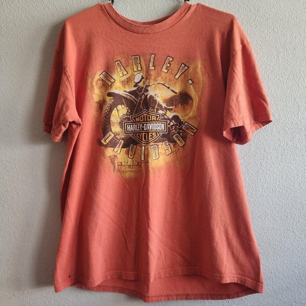 HarleyDavidson Shirt Mens Large Daytona Beach Motorcycle Skull Graphic Tee